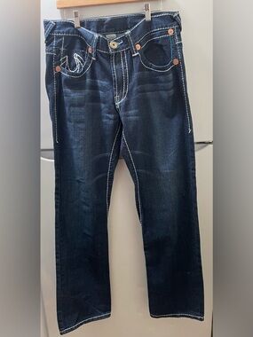 True Religion Joey Super T Denim Jeans Mens Size 36x34 Made In USA